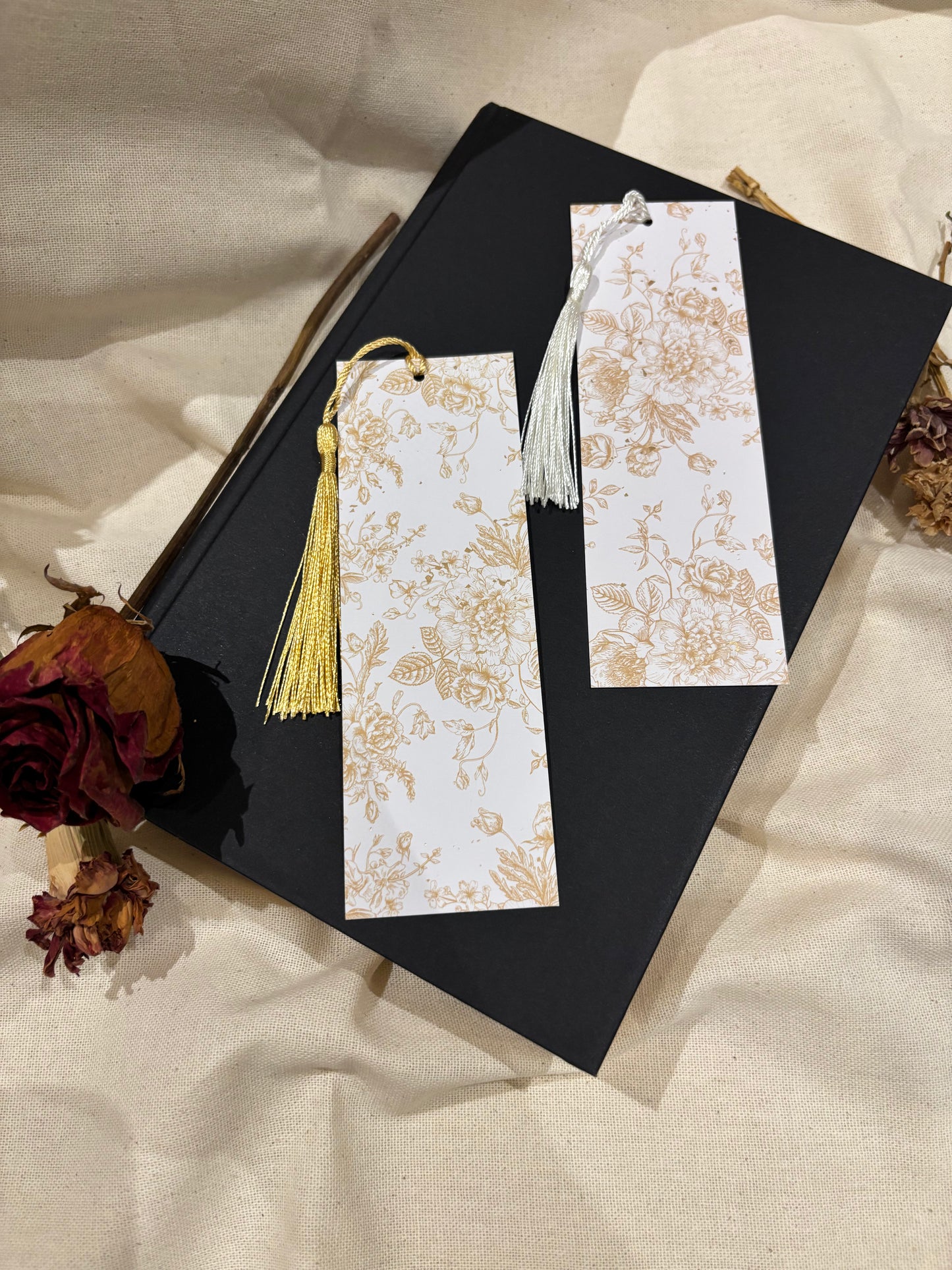 Gold Flower Bookmark