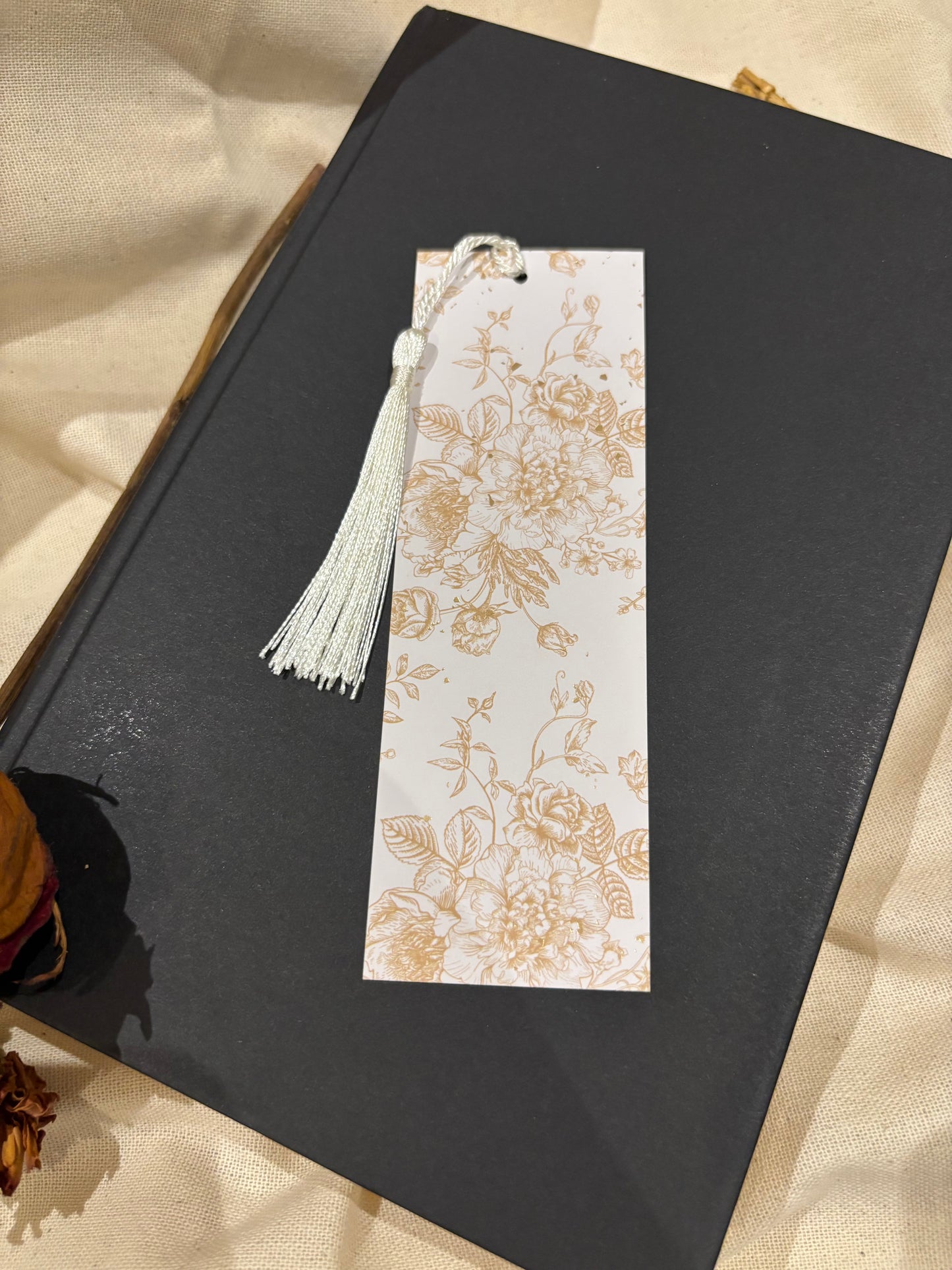 Gold Flower Bookmark