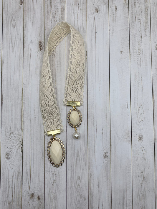 Lace and Pearl Bookmark